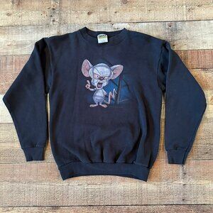 Vintage 90's Tulex Animanics Pinky and the Brain graphic sweater top boy's xl